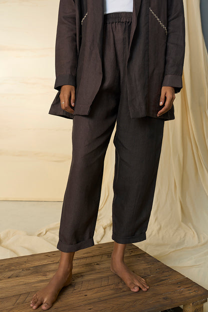 Mahogany Overlay & Pyjama Pants Set