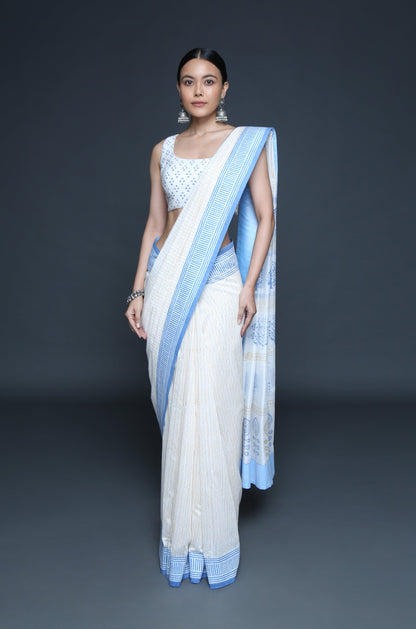 Exquisite Block Printed Saree