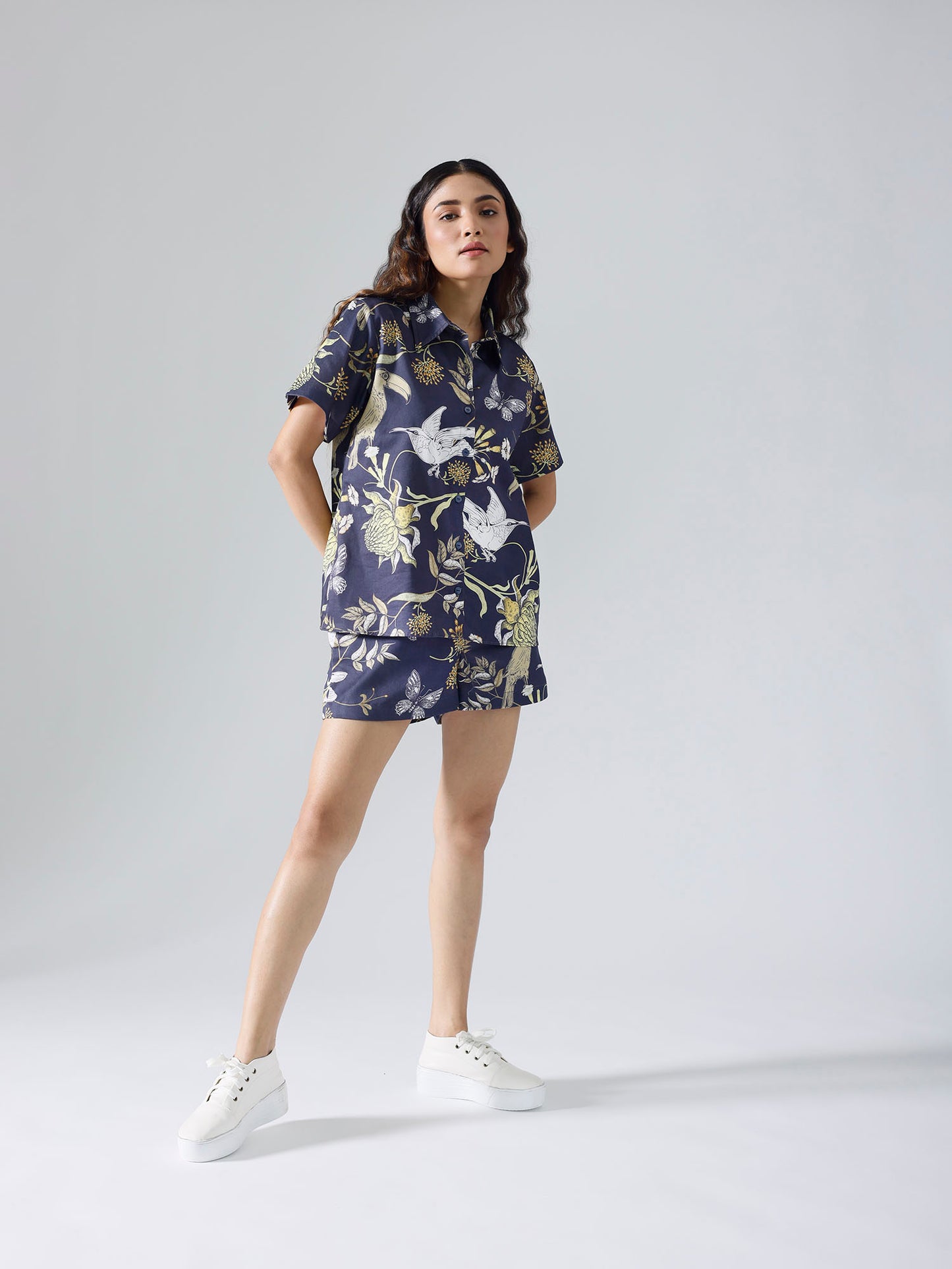 Toucan navy shorts set