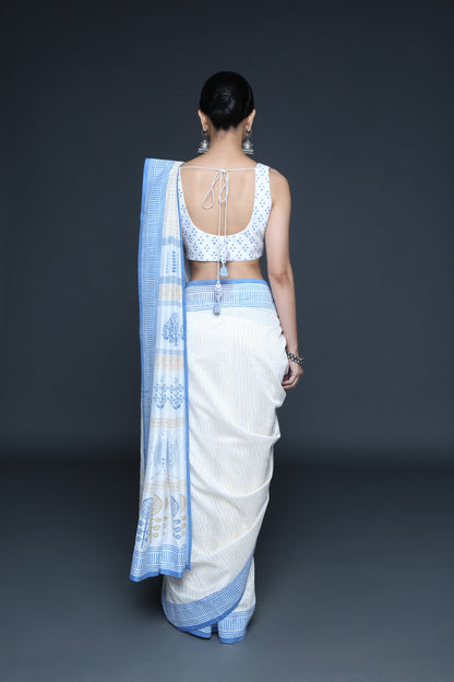 Exquisite Block Printed Saree