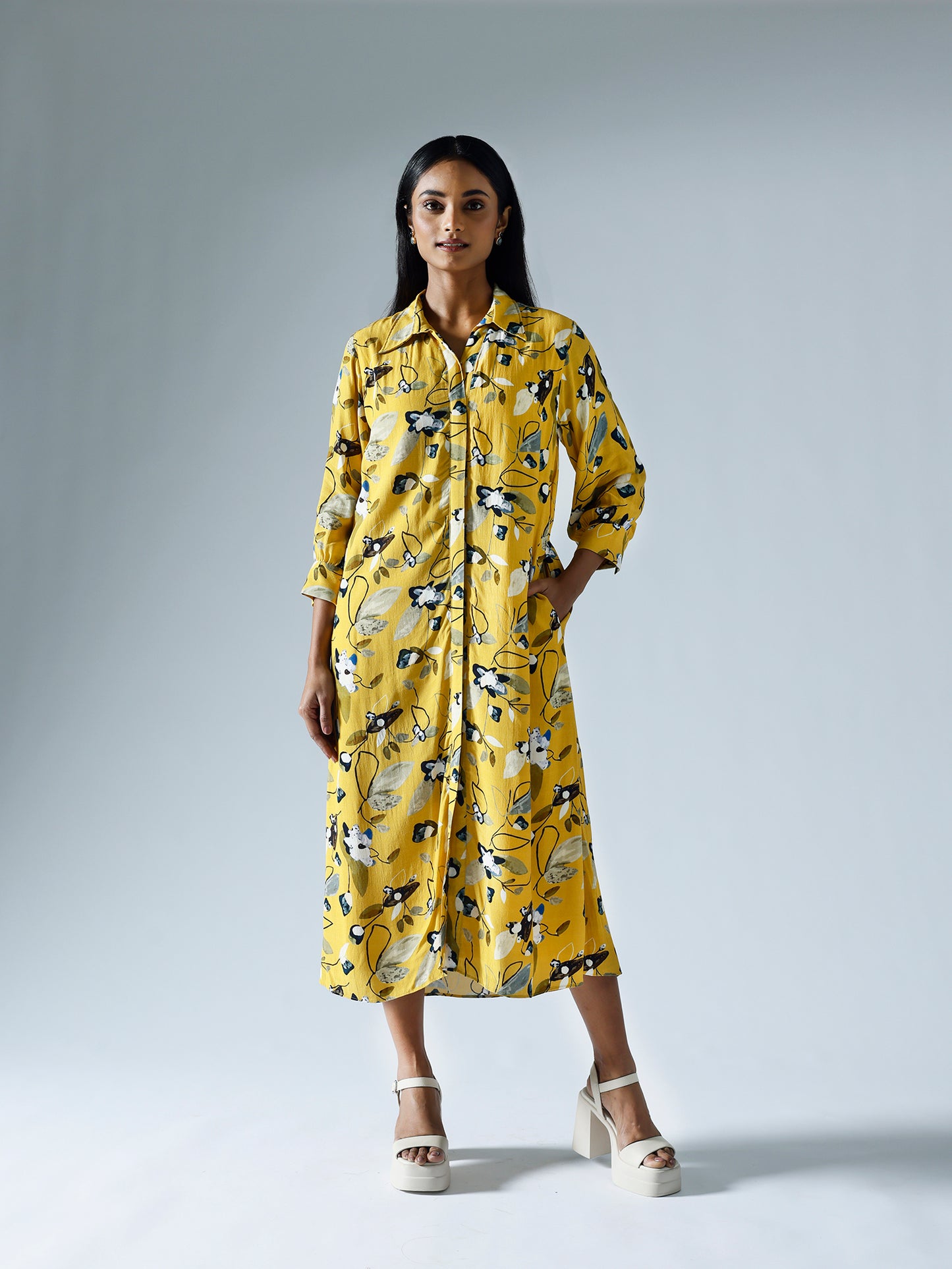 Vivid yellow Shirts dress