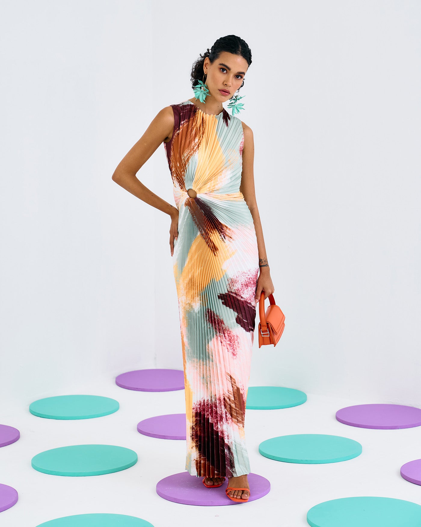 Print Ring Gown