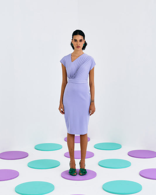 Lilac Classic Pleated Dress