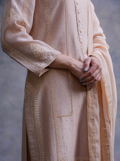 Formal Chanderi Aline Kurta