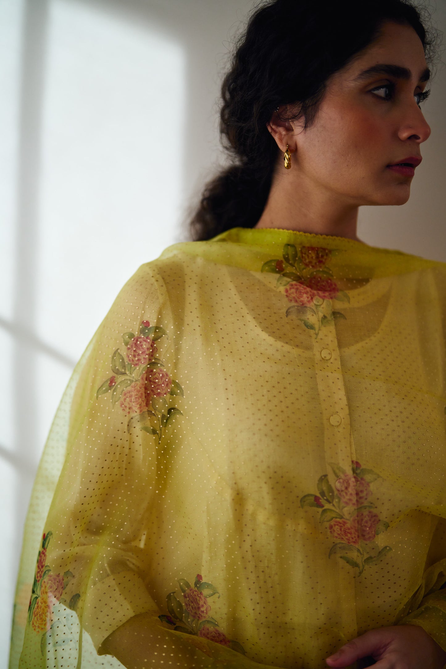 Oleande Lemon Green Dupatta