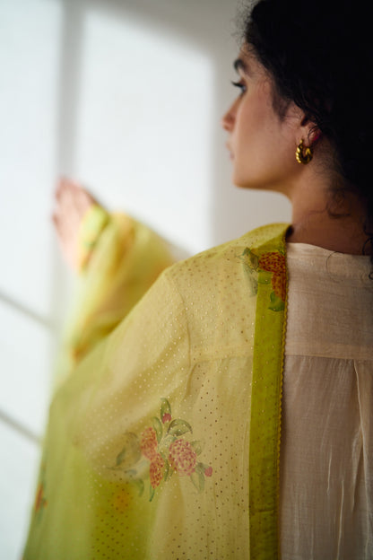 Oleande Lemon Green Dupatta