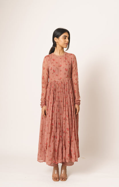 Old Rose Printed Anarkali-Dot38