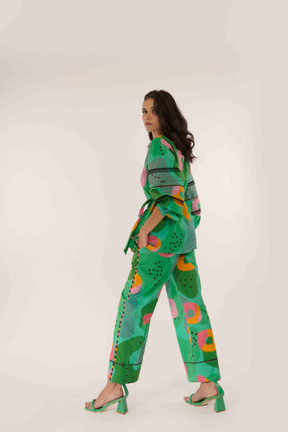 Green Bloom Co-ord Set