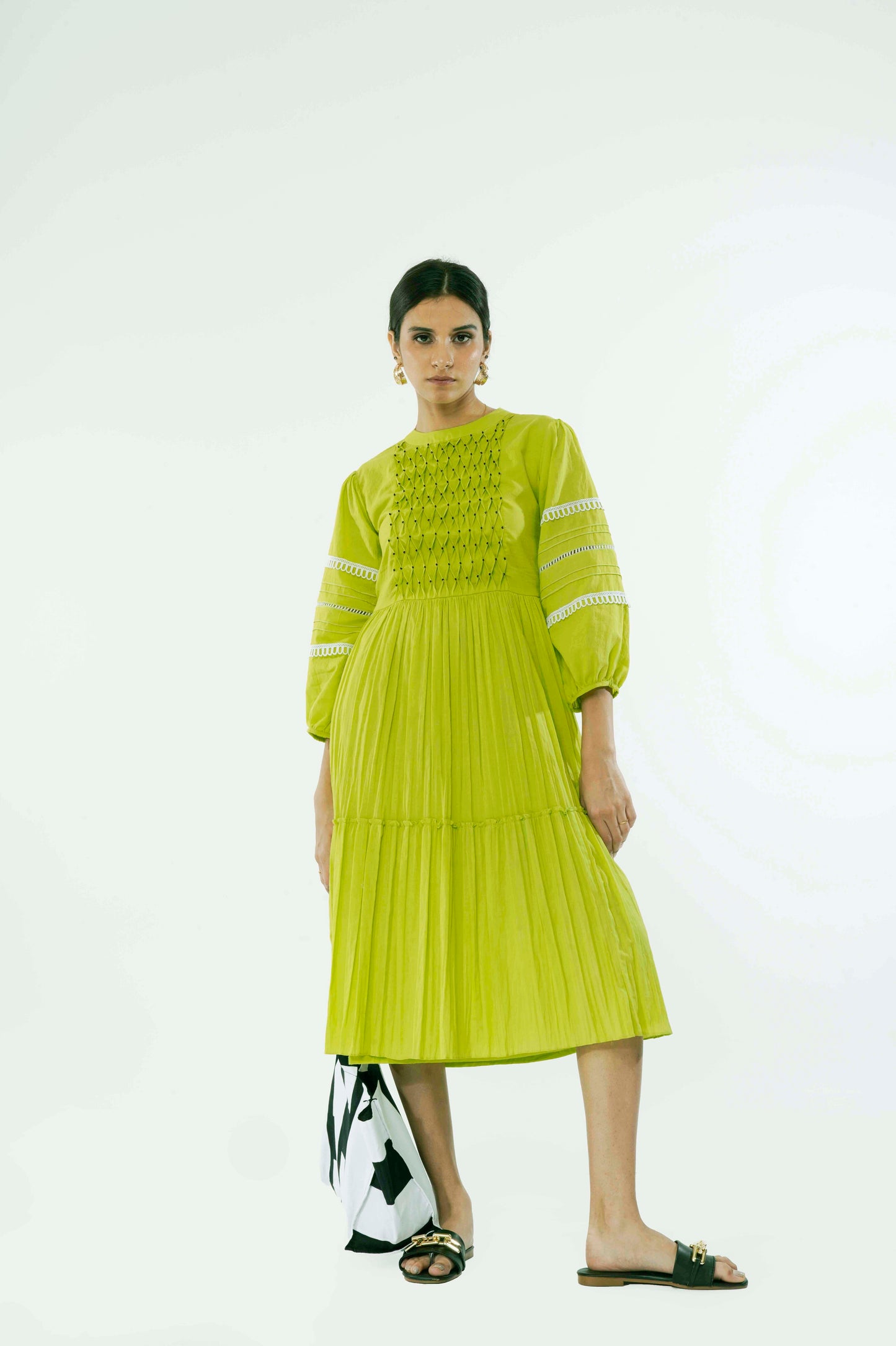 Green Print Ruby Dress