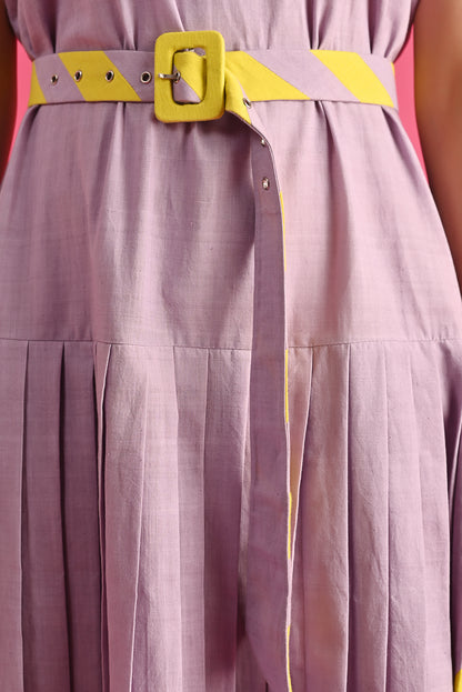 Lilac And Yellow Fronce Dress