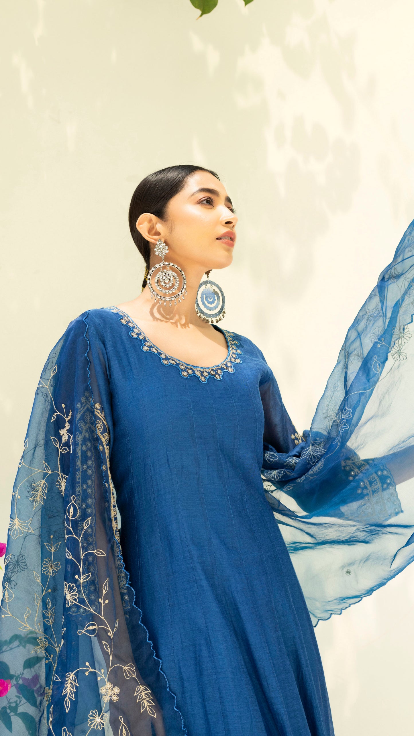 Dastak Anarkali Set - Sapphire Blue