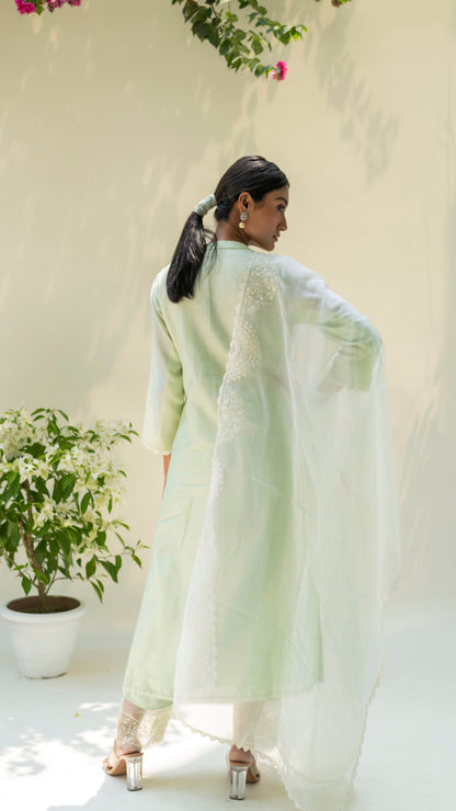 Fiza Kurta Set - Pastel Green