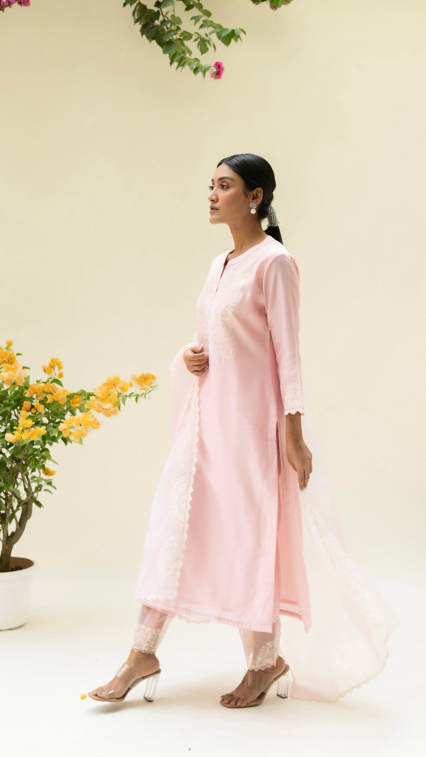 Fiza Kurta Set - Pastel Pink