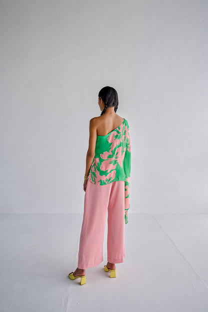 Green Pink Cape Set