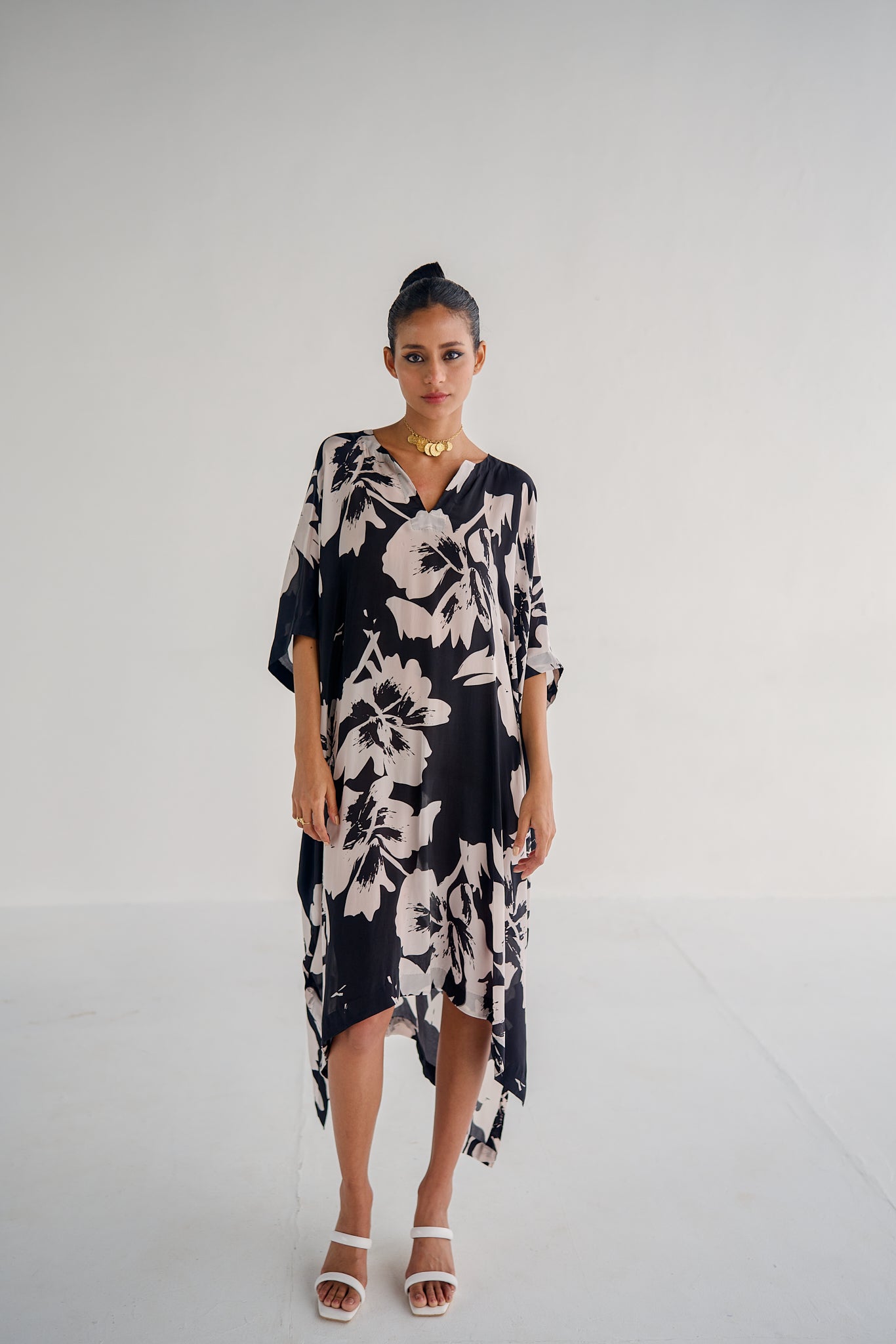 Black Print Kaftan