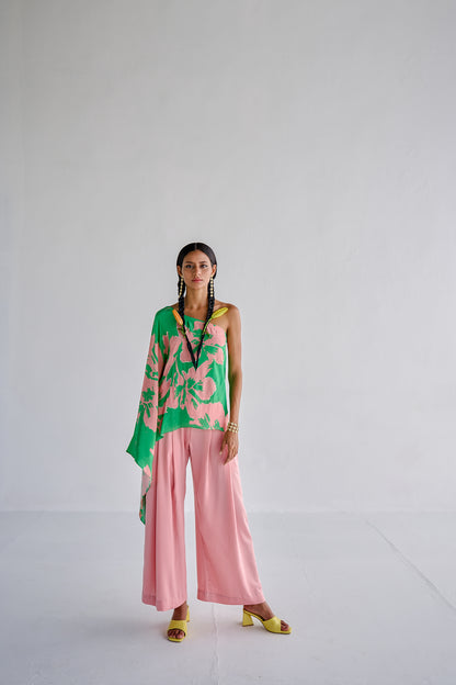 Green Pink Cape Set