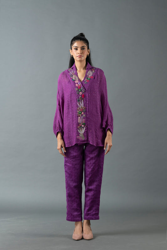 Purple A Kurta Sets