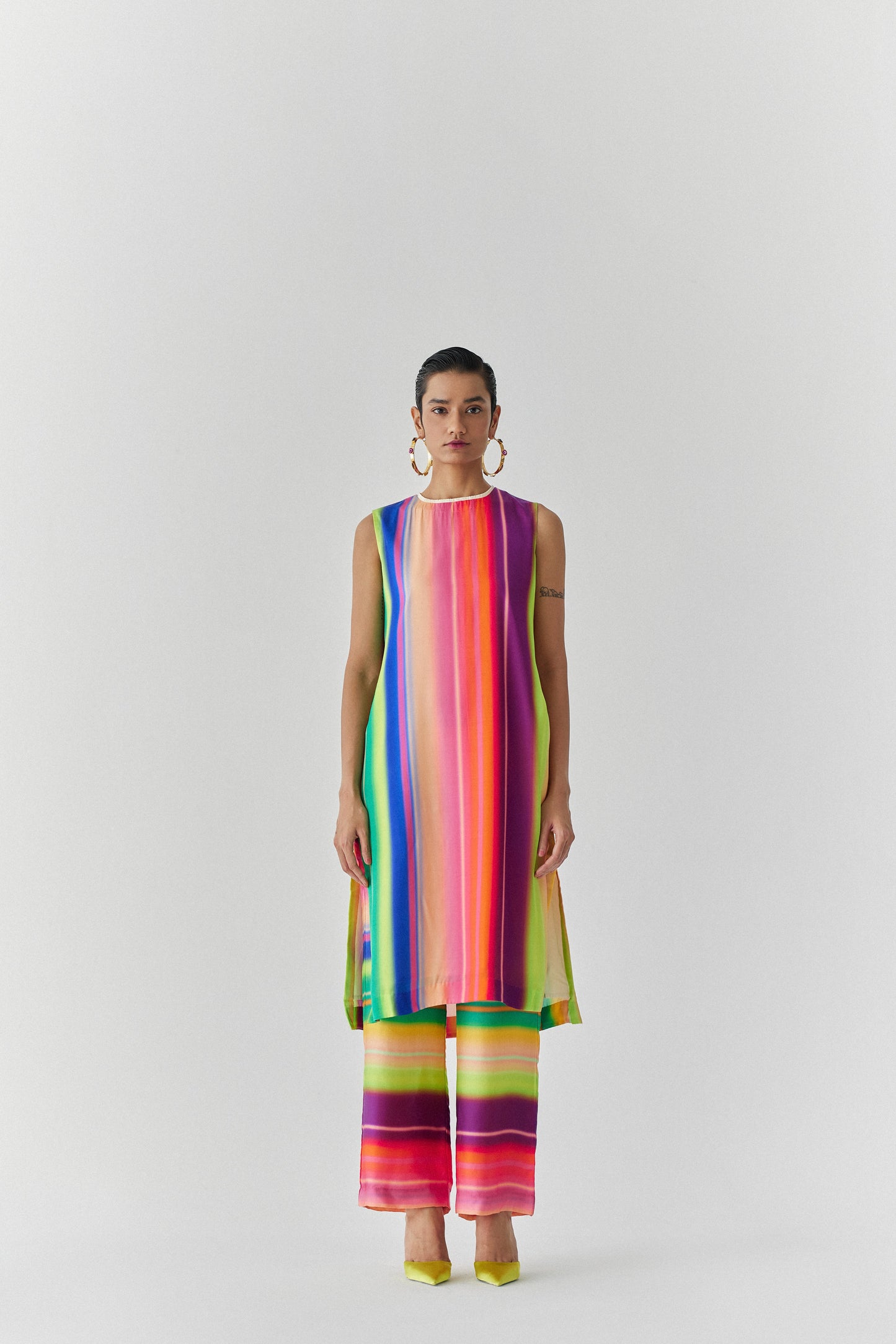 Rainbow Kurta And Pants Co-Ord