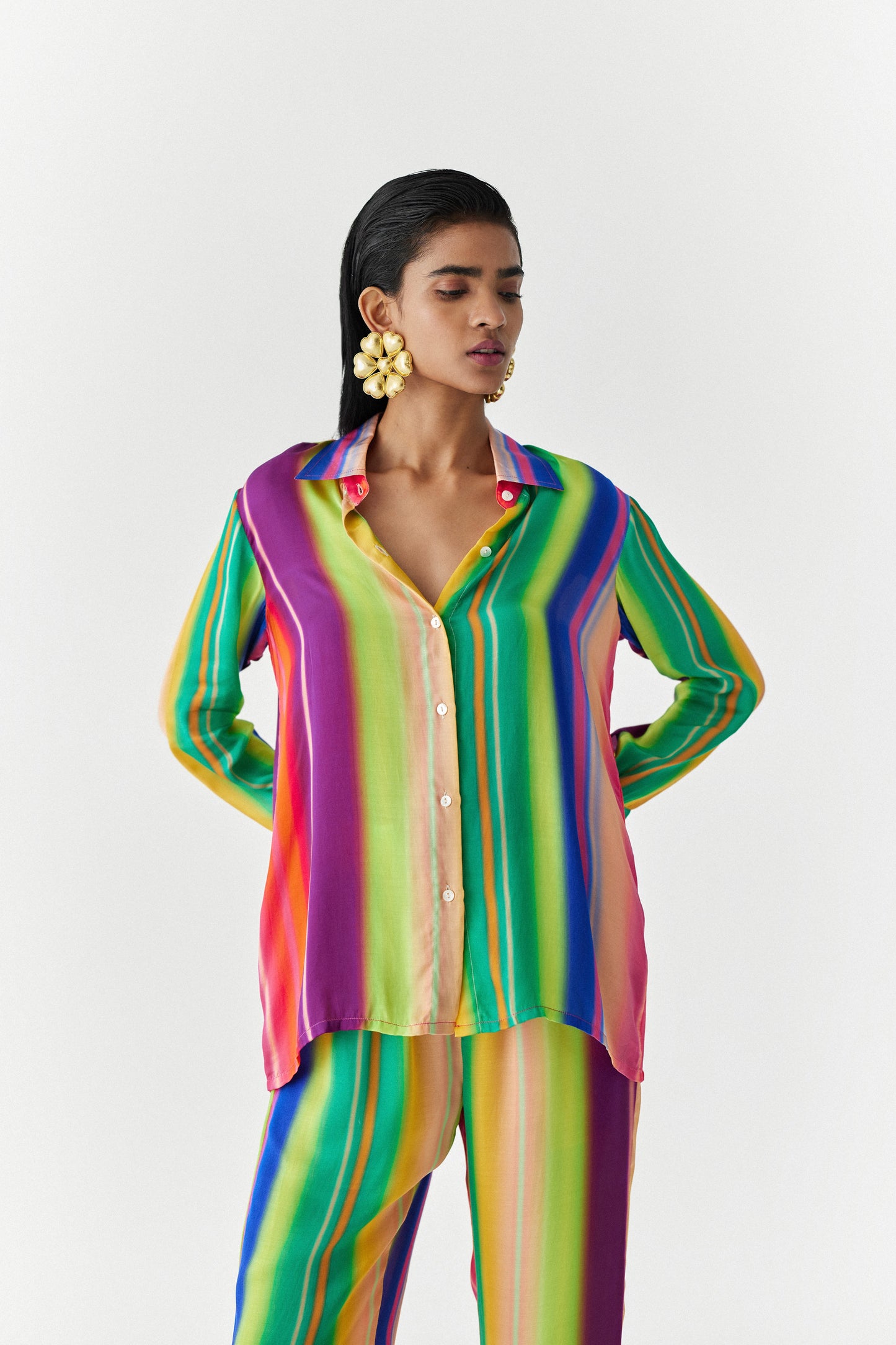 Rainbow  Shirt And Trousers Co-ord