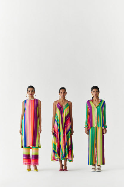 Rainbow  Shirt And Trousers Co-ord