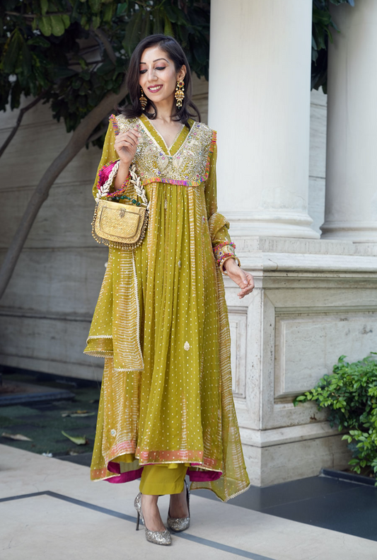 Green Suit With Dupatta