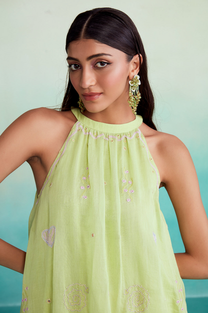 Limeade Kurta Skirt Set