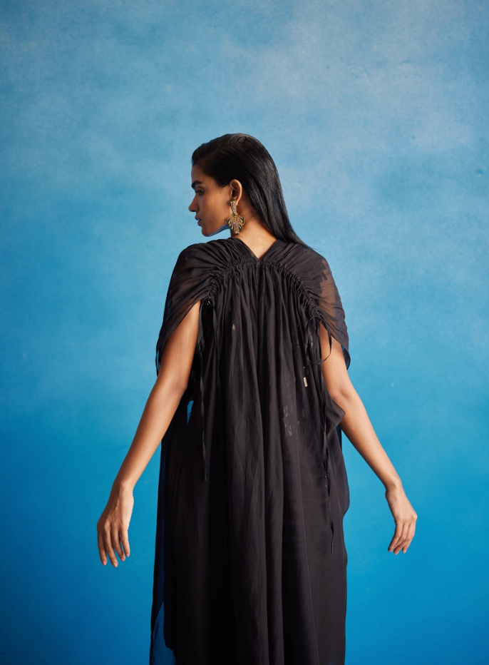 Toucan Organza Draw String Cape