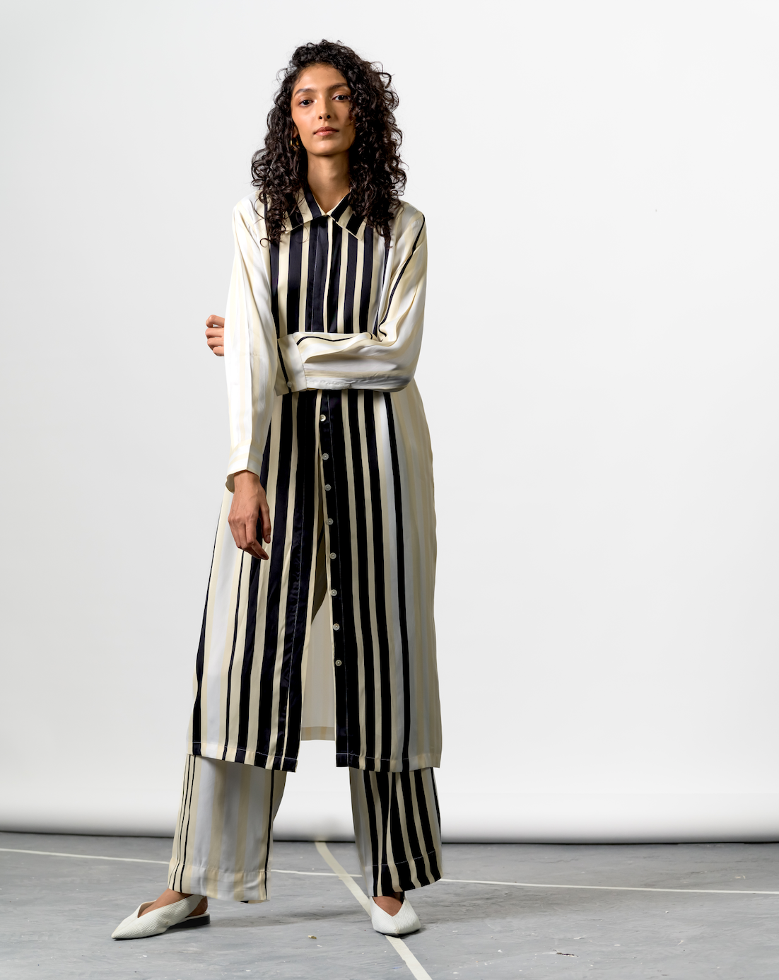 BW STRIPES STFT KURTA