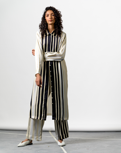 BW STRIPES STFT KURTA