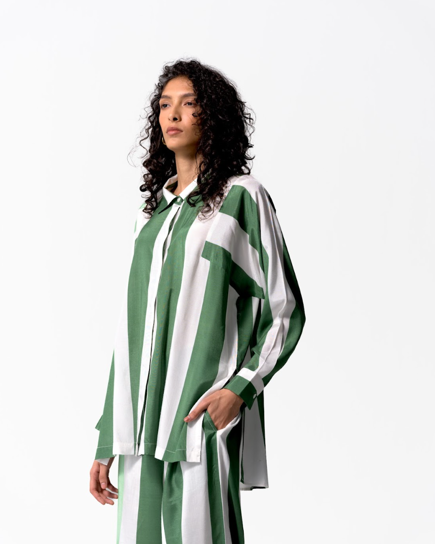 STRIPES SURJ KURTA (SILK)