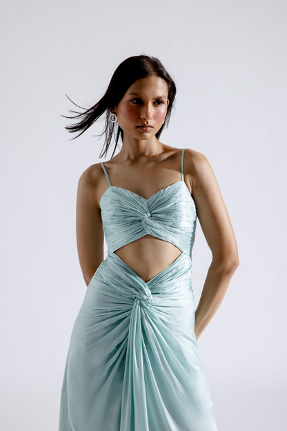 Elsa Draped Cutout Dress