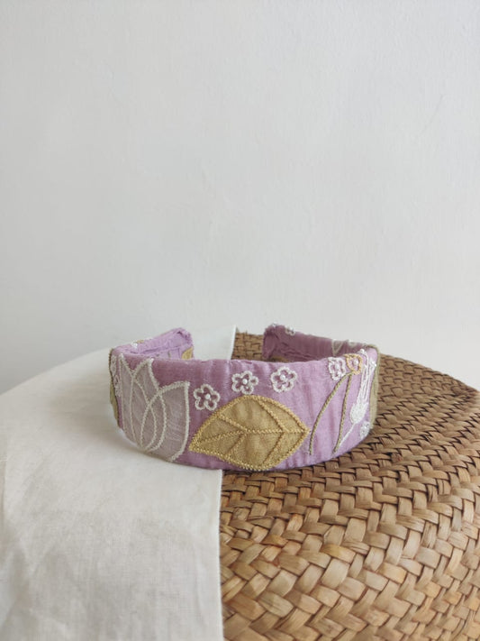 Lavender Applique Work Hairband