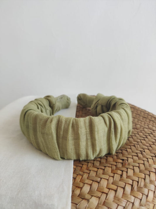 Green Scrunchie Hairband