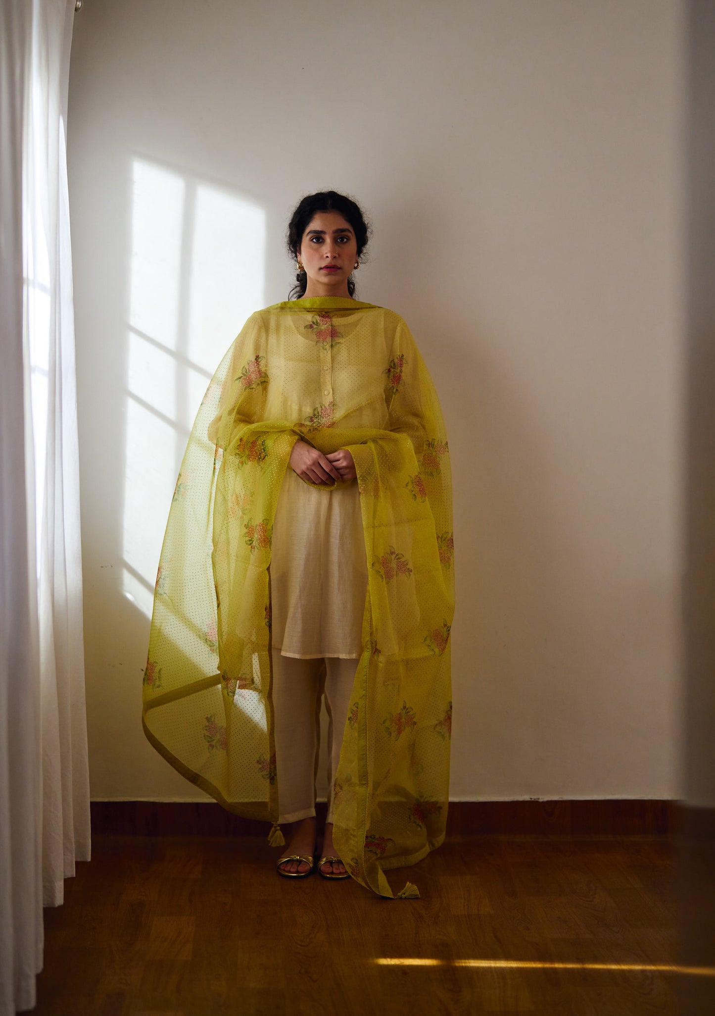 Oleande Lemon Green Dupatta