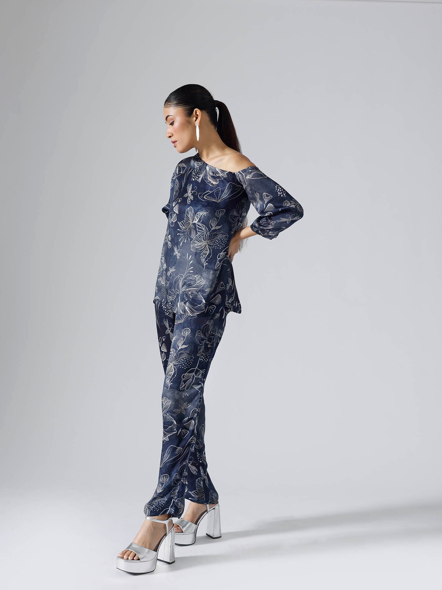 Reverie midnight blue drop shoulder Co-ord