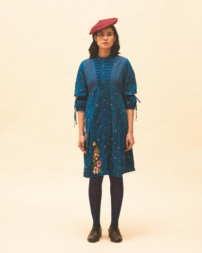 Indigo Applique Dress