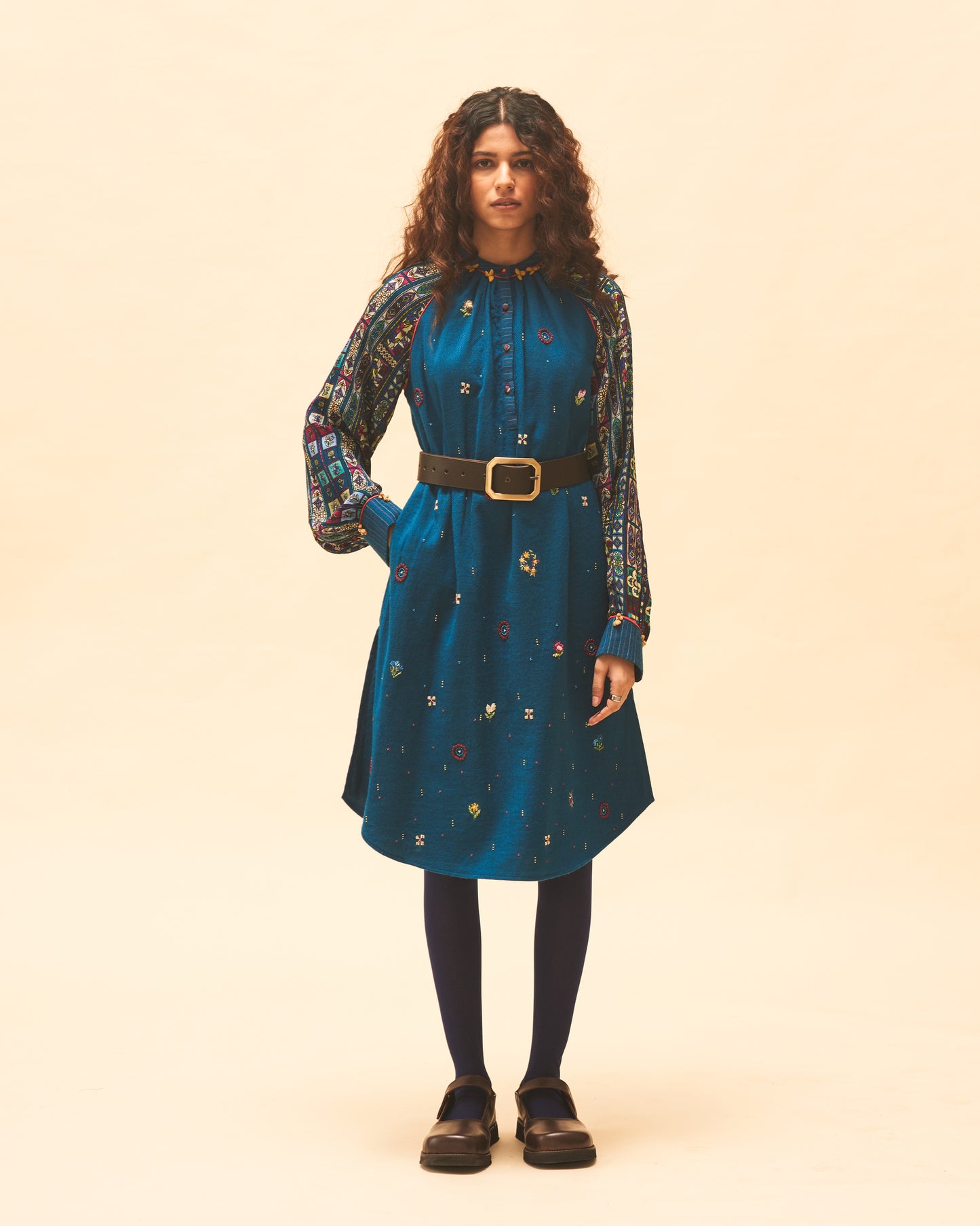 Indigo Embroidered Tunic