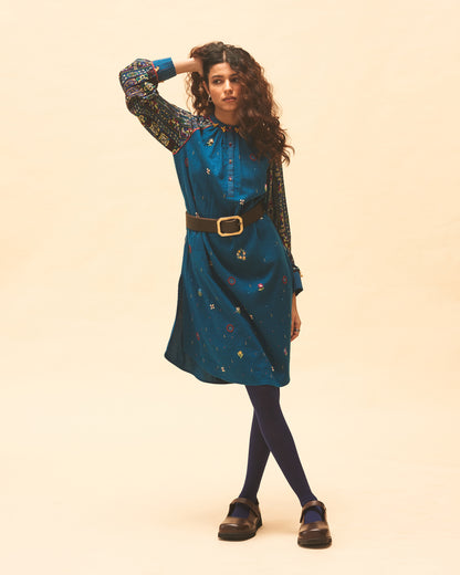 Indigo Embroidered Tunic