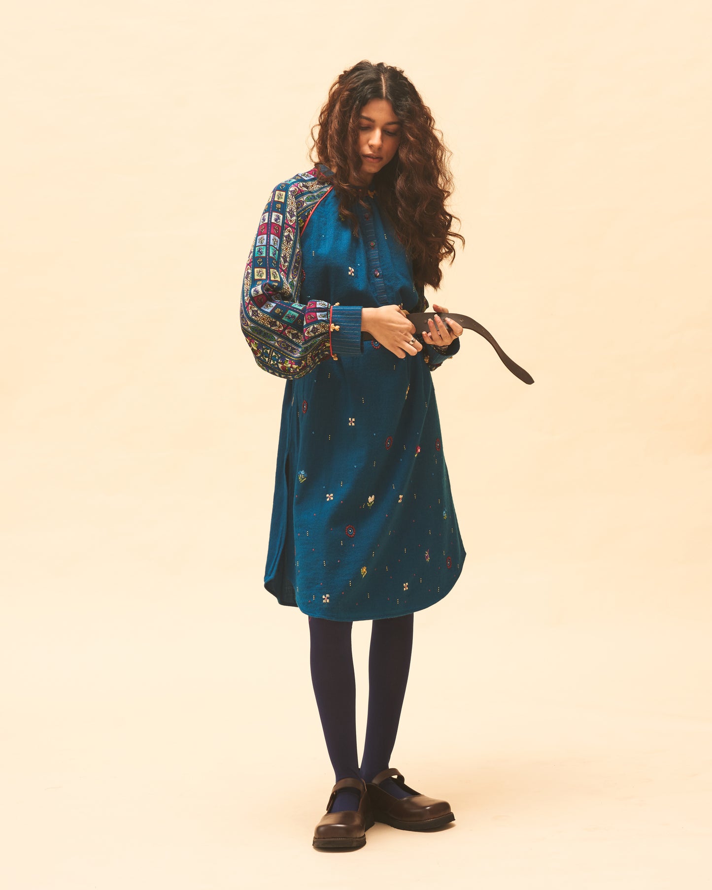 Indigo Embroidered Tunic