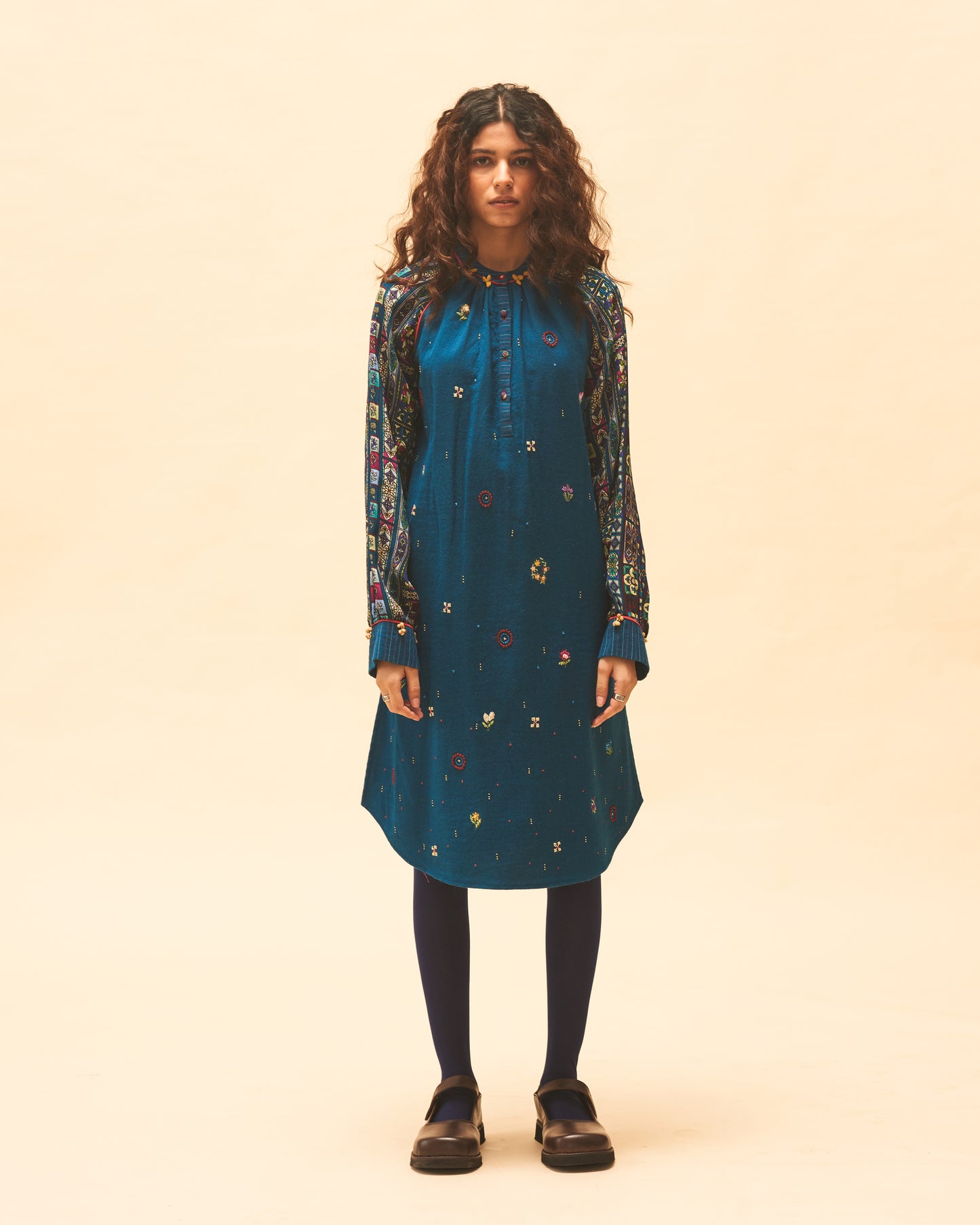 Indigo Embroidered Tunic