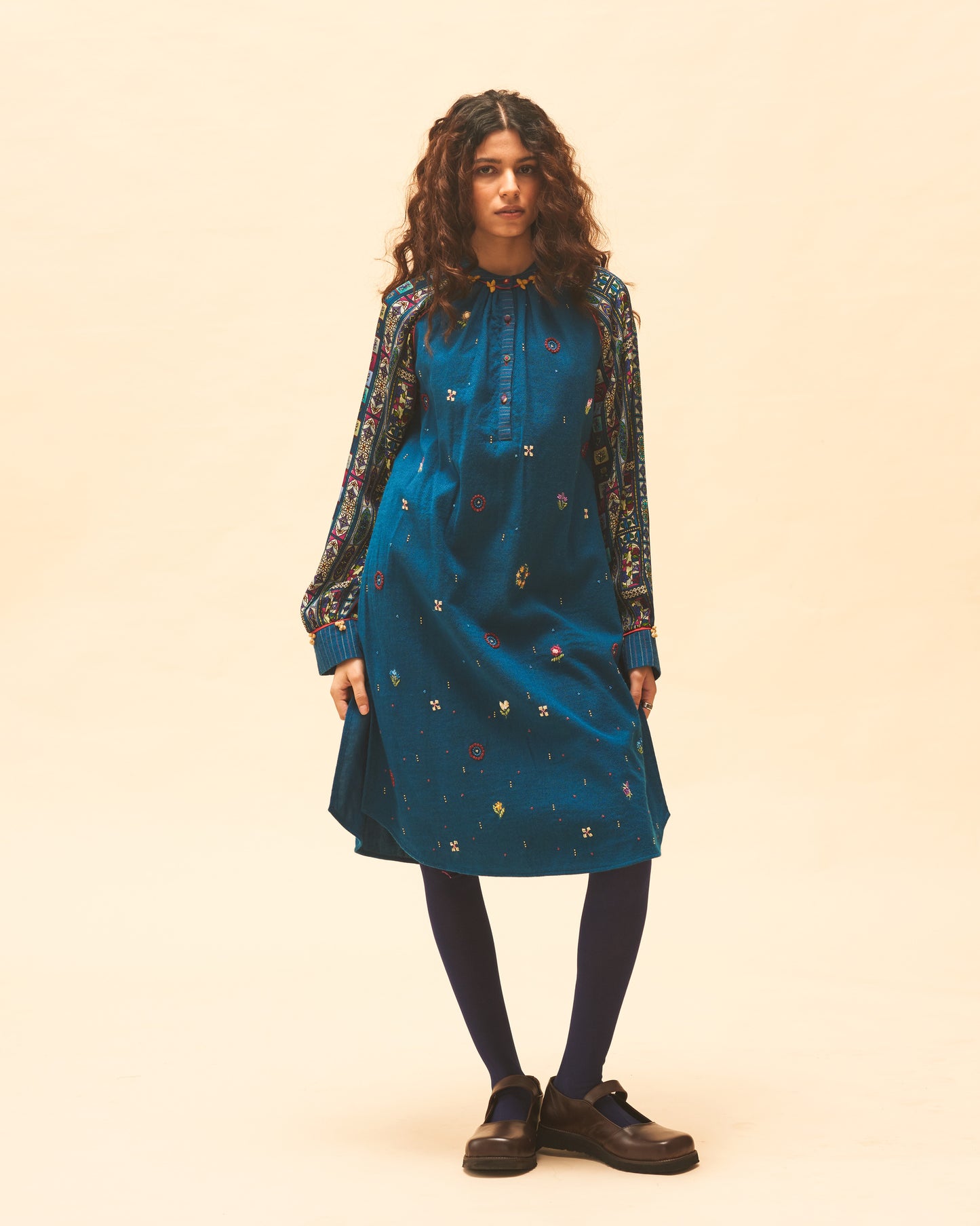 Indigo Embroidered Tunic