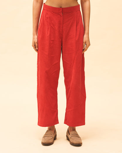 Crimson Straight Pants