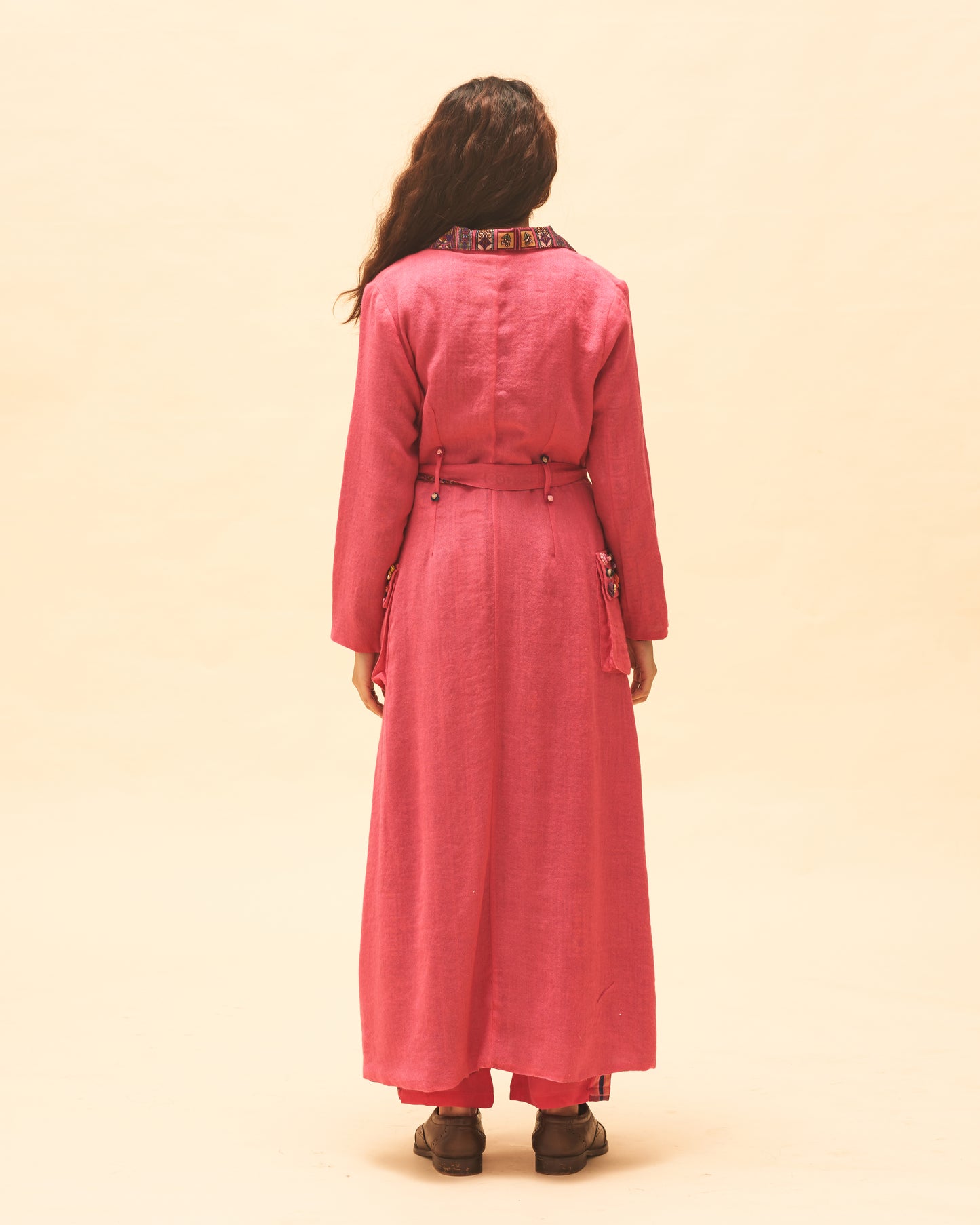 Fuchsia Reversible Long Jacket