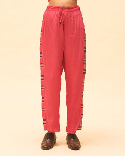Fuchsia Panelled Pants