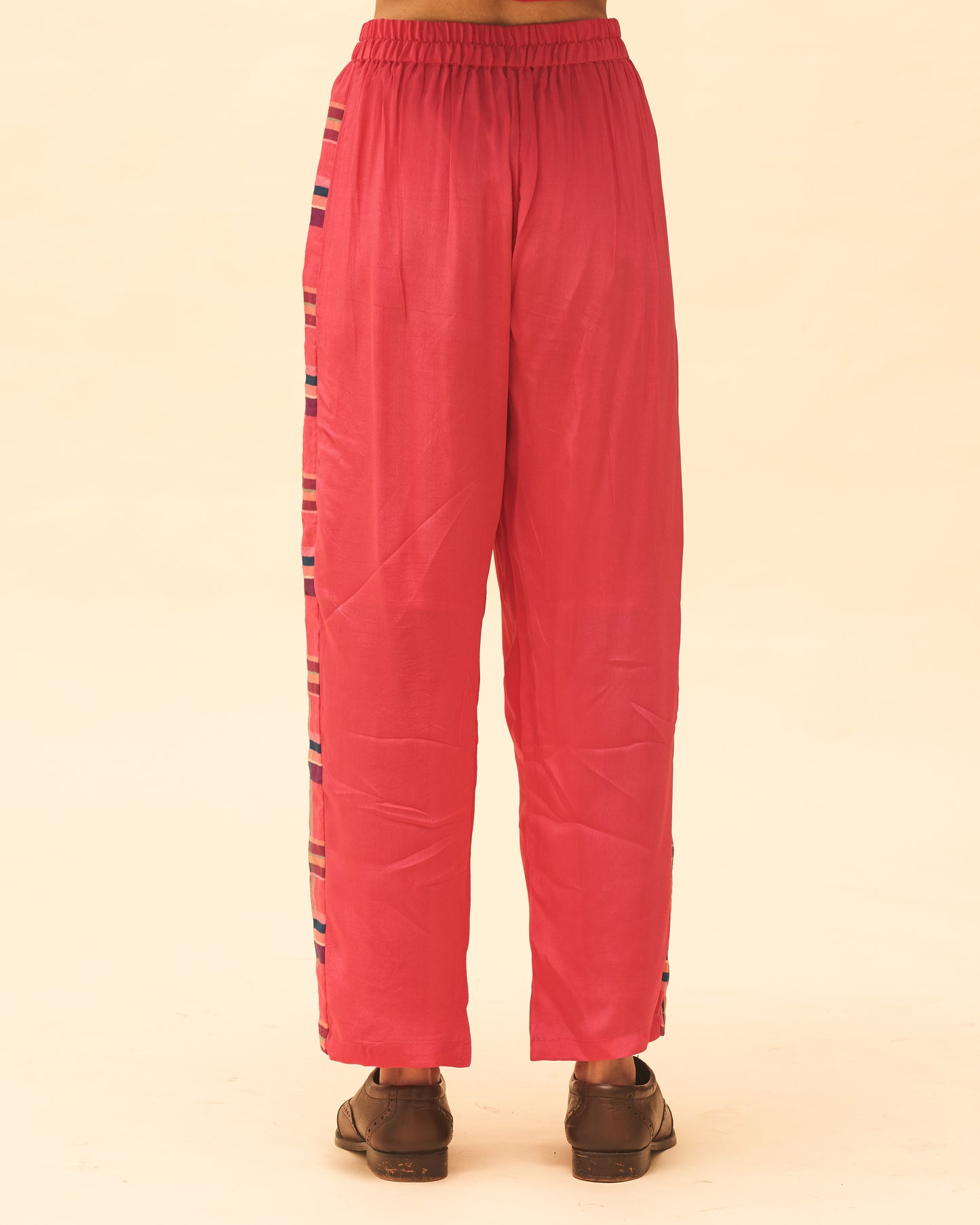 Fuchsia Panelled Pants