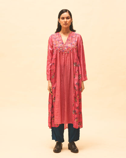 Fuchsia Gathered Kurta