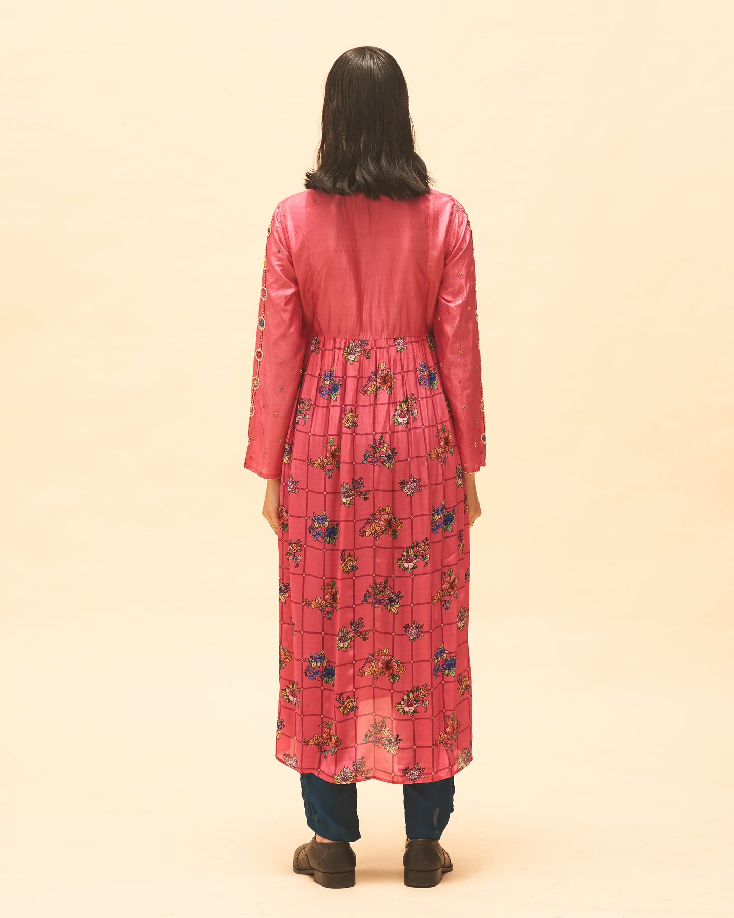 Fuchsia Gathered Kurta