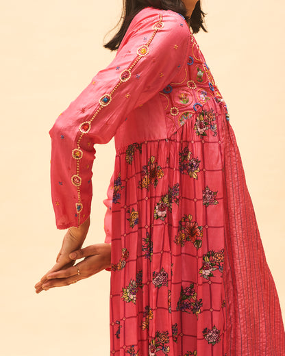 Fuchsia Gathered Kurta