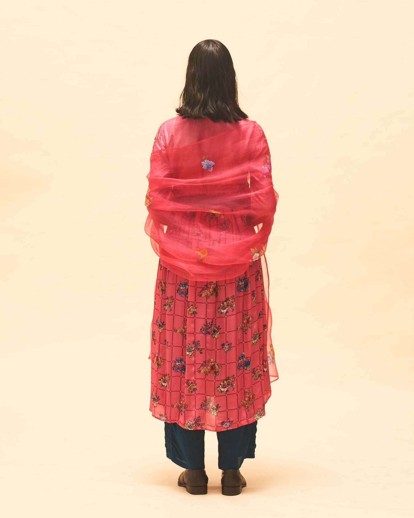 Fuchsia Gathered Kurta