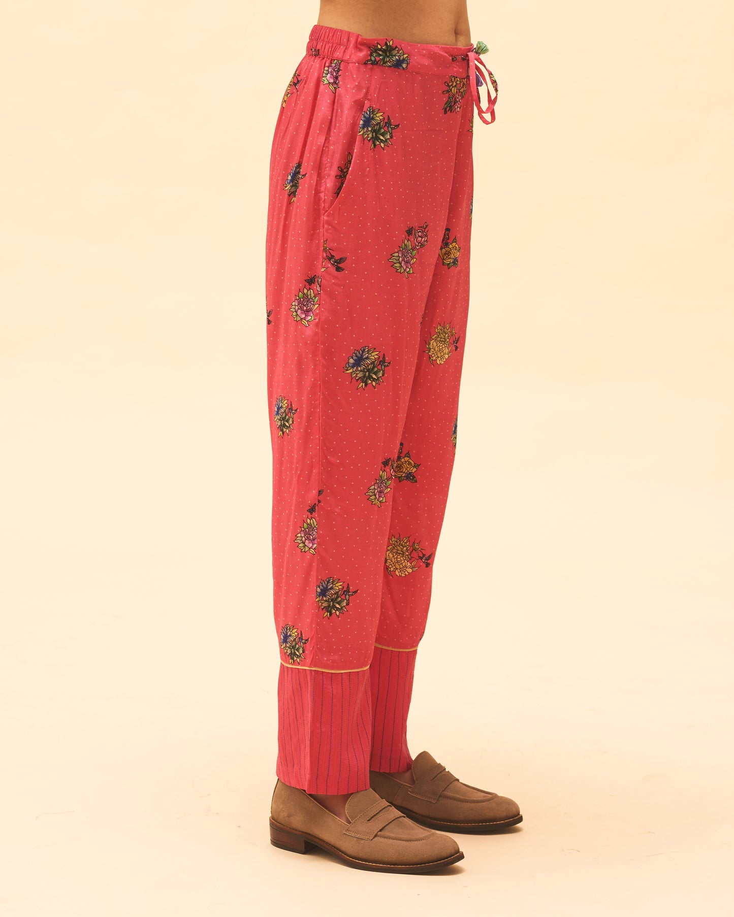 Fuchsia Printed Pants